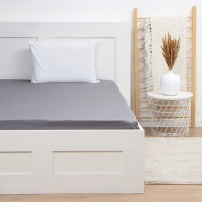 Electris sheet Ethel 160*200*25 cm, col. Gray, 100% cotton, Maco-Satin, 114g/m2
