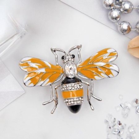 Brooch "Bee" Medunitsa, colored in silver-2
