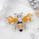 Brooch "Bee" Medunitsa, colored in silver