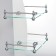 Mirror, wall -mounted, with sandblasting graphics, with shelves, 50 × 70 cm