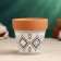 Pot "Trapezius" Terracott with a pattern, 10x9cm, mix