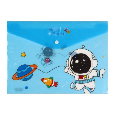 Folder-convert on the button, A4, 180 μm, "Cosmonaut", mix-1