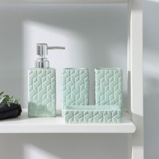 A set of accessories for the bathroom of the 