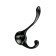 Furniture hook CAPPIO RARITY, two -rod, black color, 4 pcs.