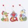 New Year! Set of suspensions in a wooden gift package, 9 pcs.