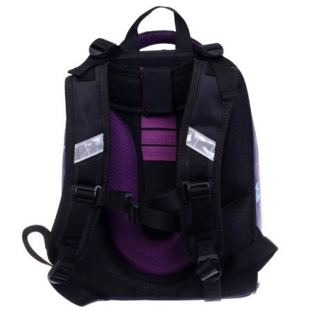 School backpack 38 x 30 x 16 cm, ergonomic back, Stavia "Tilda", blue/lilac/gray-5