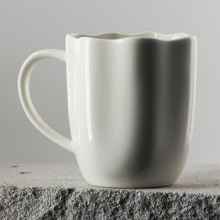 Mug ceramic uneven edge "divorces", 350 ml, blue color-3