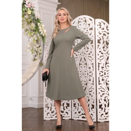 Women's dress, size 44, khaki color-6
