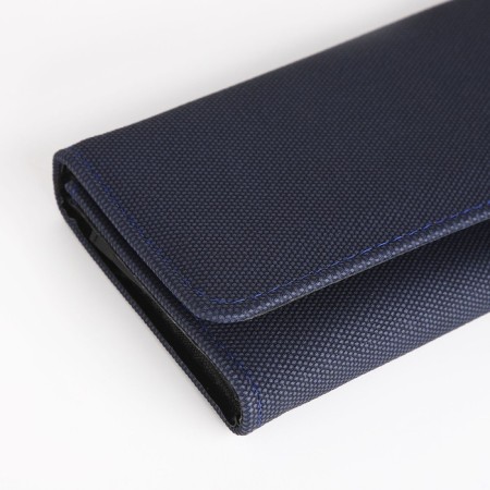 Women's wallet on the button, blue color-2