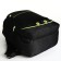Youth backpack with a zipper, 4 pockets, black/green color