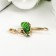 Decor for creativity metal, enamel "Ballerina in a green pack" 2.8x1.5 cm