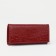 Women's wallet on the button, red color