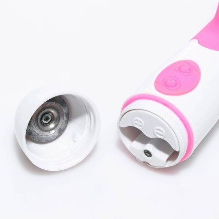 Vibrator with a clitoral stimulant, 30 modes, 19.3 x5.5 cm, pink-2
