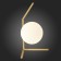 ST LUCE bedside lamp. SL1148.314.01. CODDA. 1x5 W, G9, 17.6x15x27 cm, brass color