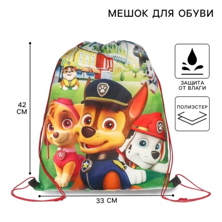 Shoe bag 420*330 mm, puppy patrol "Team"