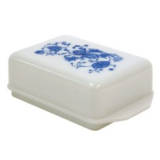 Maslenka with an Axentia pattern, white color, 16x5x9 cm