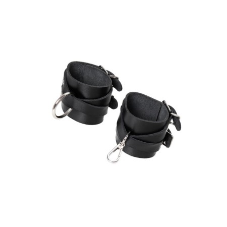 Handcuffs Pecado BDSM, 2 cross straps, original coupling, genuine leather-3