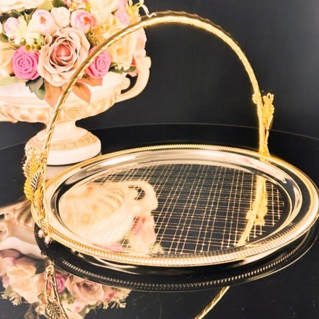 Round Lenardi tray, 30 cm, stainless steel