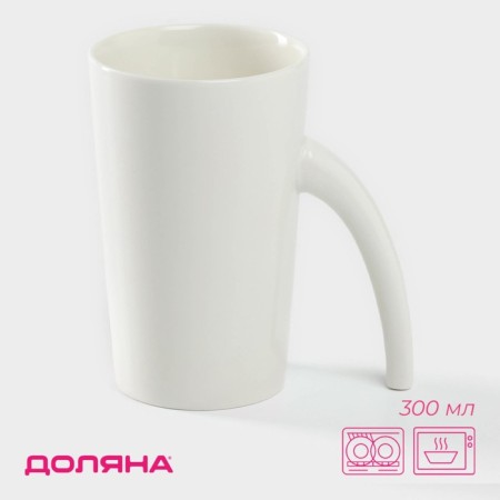 Mug ceramic shares Coffee Brea, 300 ml, 11.5 × 7.8 × 12 cm, white color