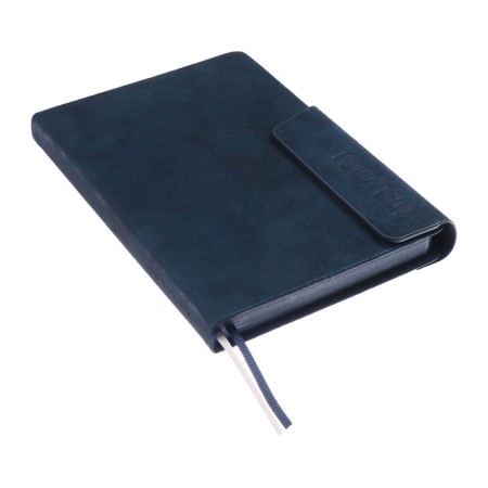 Dated 2025 diary, A5, 176 sheets of Escalada, a solid cover made of artificial leather, pancake embossing, lies, cream block 70 g/m2, blue-2