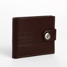 Male purse on a magnet, department for bills, for maps, for coins, brown color