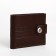 Male purse on a magnet, department for bills, for maps, for coins, brown color