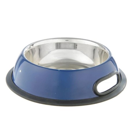 A bowl with a non -slip base is a rounded color with a pen, 450 ml, blue-3