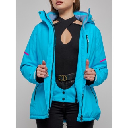 Ski suit female, size 44, blue color-12