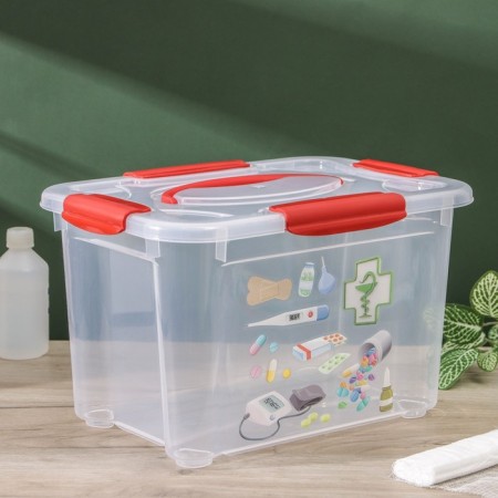 Economic storage box "Pharmacy", 5.5 l, drawing mix-5