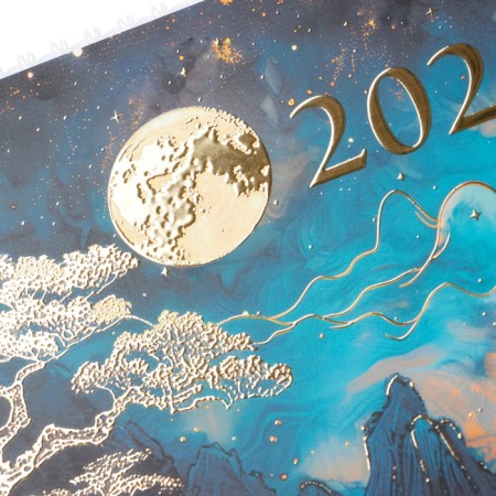 Calendar quarterly premium trio "Lunar sonata" 2025, 32 x 79 cm-3