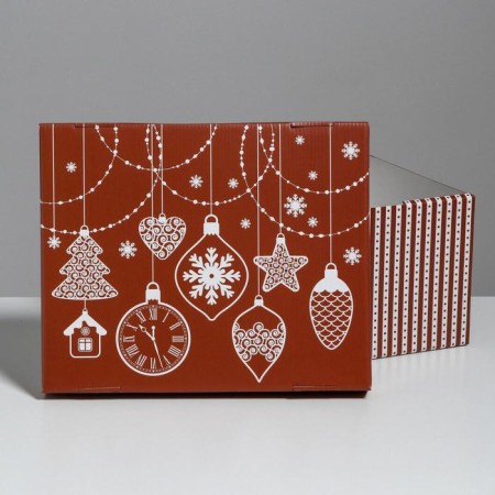 Folding box "Bright holiday", 31.2 x 25.6 x 16.1 cm, New Year-3