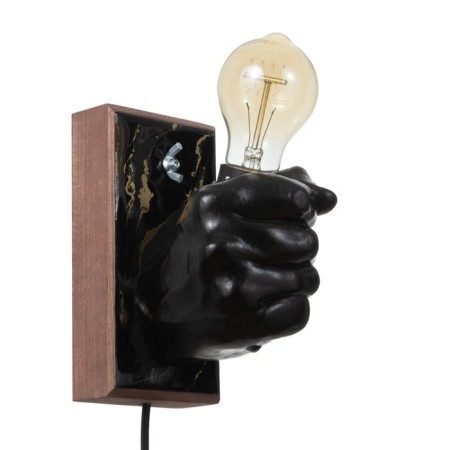Bra Right hand fist E27 60W black/gold 18x18x10cm-3