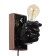 Bra Right hand fist E27 60W black/gold 18x18x10cm