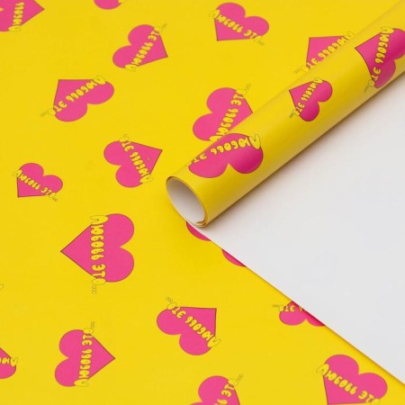 A set of glossy paper, "love is..." yellow, 3 sheets, 70 x 100 cm-3