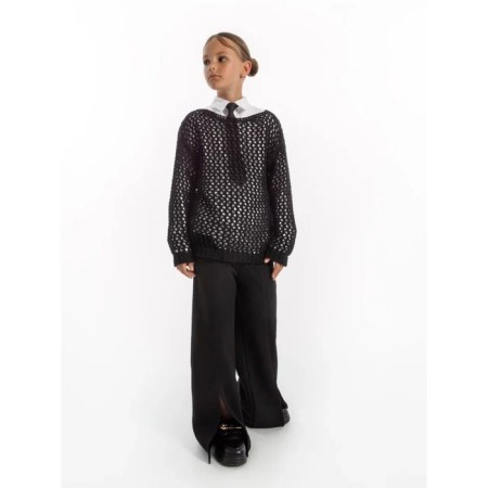 Sweater for girls, height 140 cm, black color-6