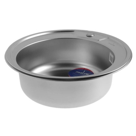 Kitchen sink Mixline 532307, mortise, thickness 0.8 mm, 51x51x17 cm, vol. 3 1/2 ", with Siphon-1