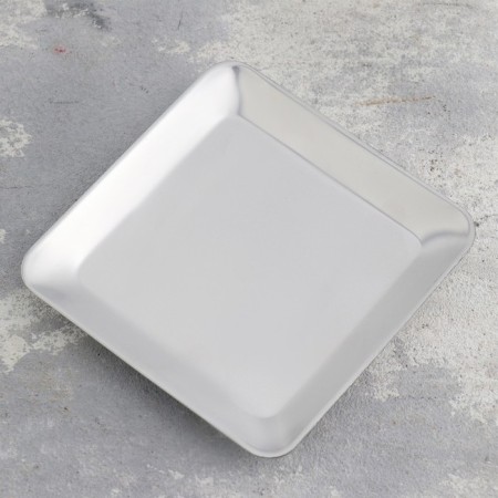 Square Benum Square Metal for one candle, 10x1.1 cm, chrome-2