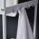 Rabberry with a basket for linen and crossbars, 2 tier, white color, 38x35x160 cm