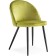 Stol on a metal frame Dodo metal/velor, black/green 52x55x77 cm