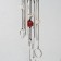 Wind Music Metal "Rings with butterflies" 5 tubes 68 cm