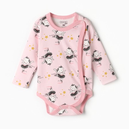 Body baby, pink color/kittens, height 62 cm