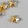 Magnetic metal lock "Star" gold and silver 2.2x1.5x0.6 cm
