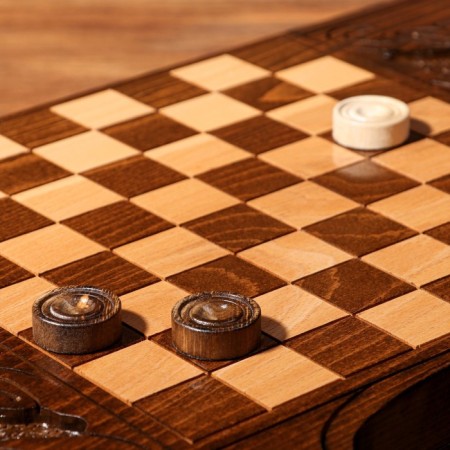 Handmade backgammon "Eagle Attack" with a pen, 60x30 cm, with a chess field, an array of walnut, Armenia-6