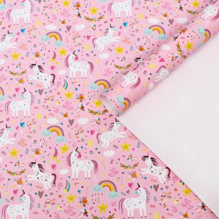 Glossy packaging "unicorns" 2 sheets, 50 × 70 cm
