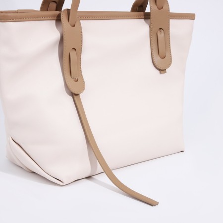Zipper bag with lightning, white color-3