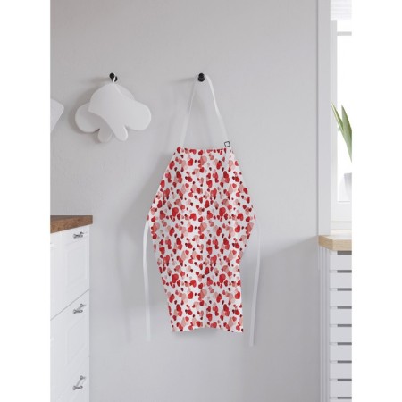 Apron of a kitchen with a photo print "abundance of hearts", adjustable, size OS-1