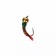Mormyshka tungsten Marlin’s forests, 4 mm, 0.65 g, red 12, color gold, 15 pcs.