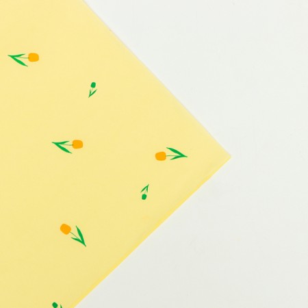 Package Paper with silence, "flowers", yellow, 50 cm x 70 cm 17 grams-3