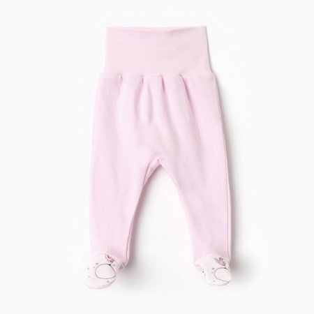 Children's sliders with closed legs, pink/hares color, height 62