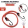 Universal harness, 60 cm, 2 hooks, textiles, red color